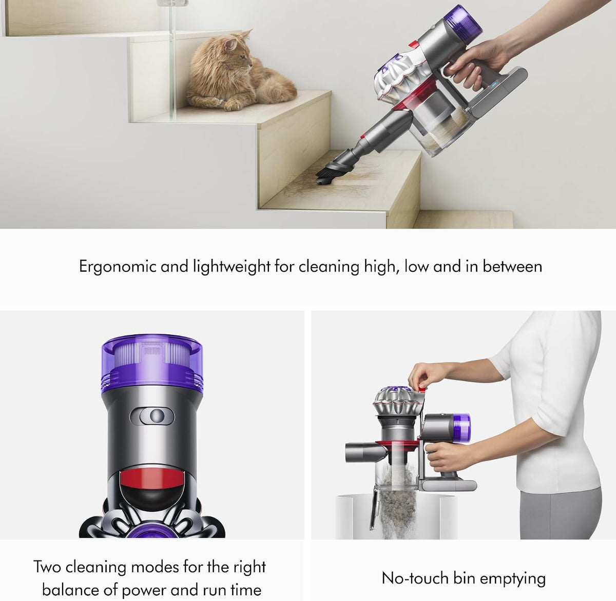 Dyson Car+Boat Handheld Vacuum, Cordless and Lightweight, Cleans Hard Surfaces and Upholstery, 115AW, 2 Power Modes, Up to 50 Minutes²