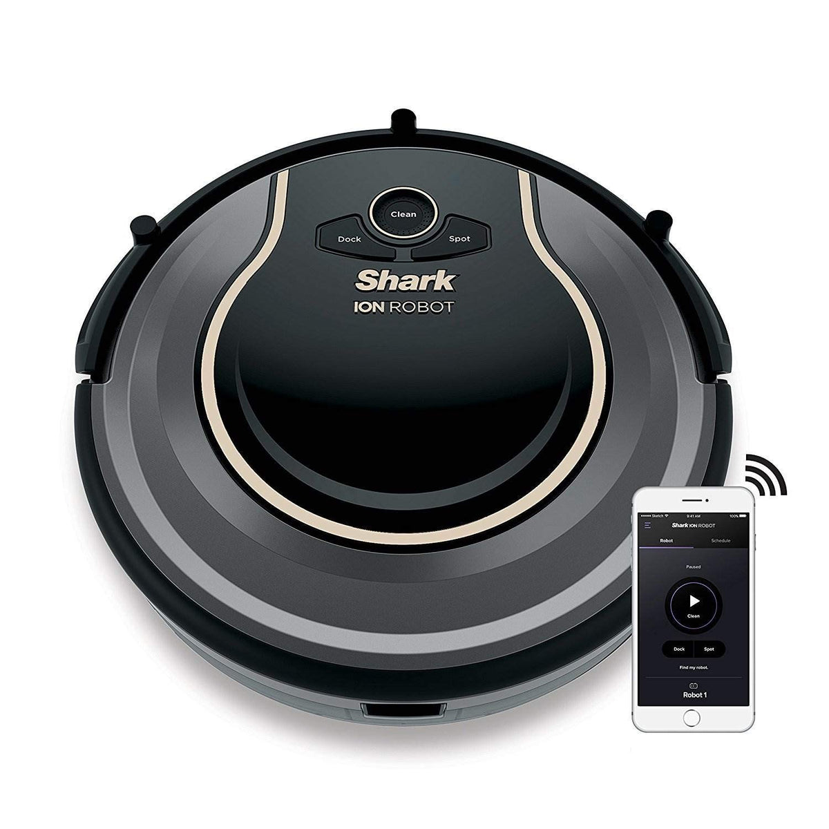 Shark PowerDetect NeverTouch Pro Robot Vacuum & Mop, Black,AV2800ZEBK | 5 PowerDetect Technologies, NeverStuck, NeverTouch Pro Base (Self-Empty 60-Day, Refill, Pad Wash/Dry), 360° LiDAR + 3D Sensor