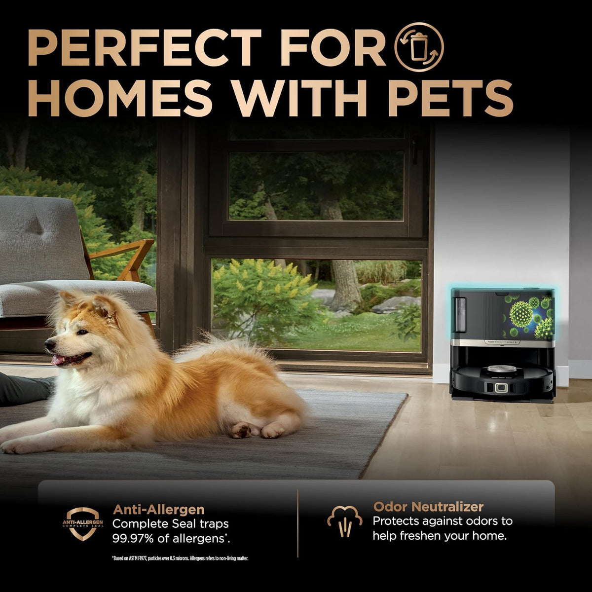 Shark PowerDetect NeverTouch Pro Robot Vacuum & Mop, Black,AV2800ZEBK | 5 PowerDetect Technologies, NeverStuck, NeverTouch Pro Base (Self-Empty 60-Day, Refill, Pad Wash/Dry), 360° LiDAR + 3D Sensor