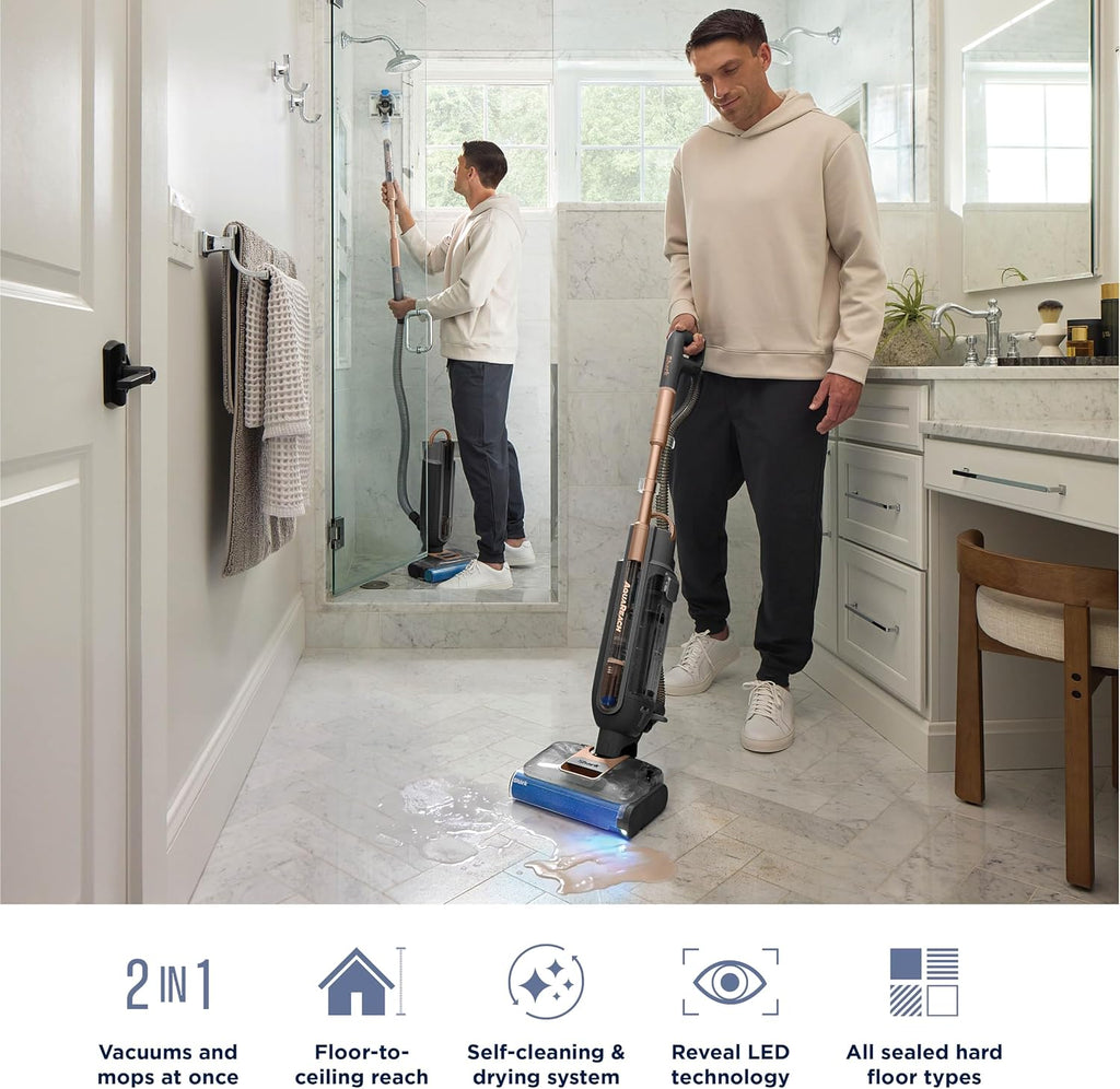 Shark AquaReach PRO Cordless Vacuum + Mop with Reach Wand, Charcoal, WD563