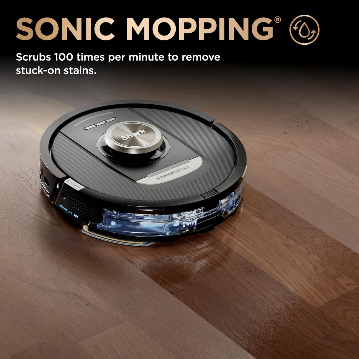 Shark PowerDetect NeverTouch Pro Robot Vacuum & Mop, Black,AV2800ZEBK | 5 PowerDetect Technologies, NeverStuck, NeverTouch Pro Base (Self-Empty 60-Day, Refill, Pad Wash/Dry), 360° LiDAR + 3D Sensor