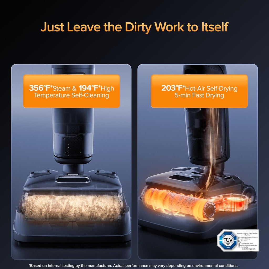roborock F25 Ultra Steam Wet Dry Vacuum Mop, 356°F Steam, 187°F Hot Water