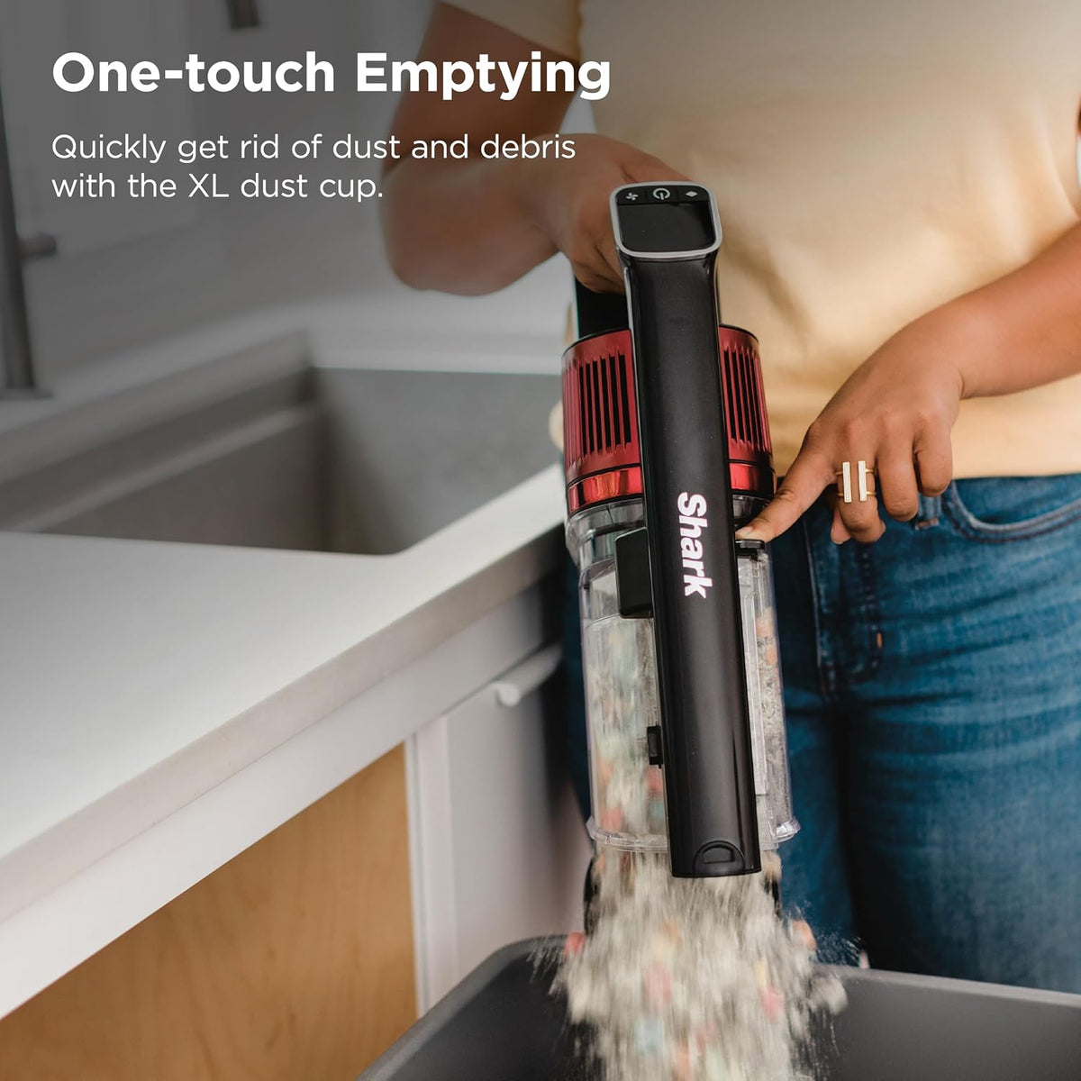 Shark Cordless Vertex Pro Lightweight Cordless Stick Vacuum, Red, IZ662H