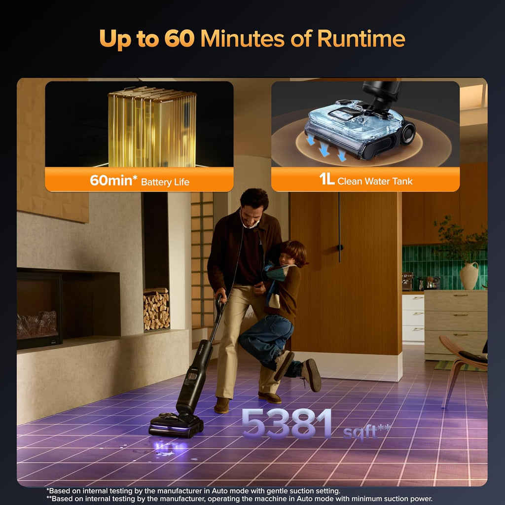 roborock F25 Ultra Steam Wet Dry Vacuum Mop, 356°F Steam, 187°F Hot Water