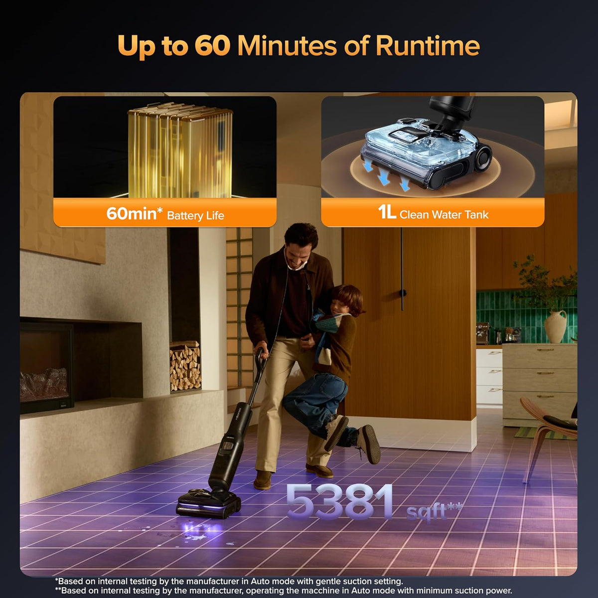 roborock F25 Ultra Steam Wet Dry Vacuum Mop, 356°F Steam, 187°F Hot Water