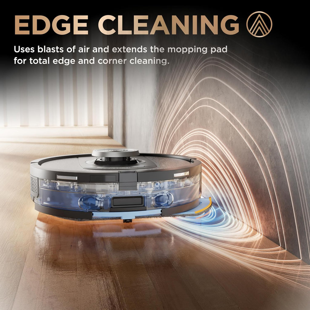 Shark PowerDetect NeverTouch Pro Robot Vacuum & Mop, Black,AV2800ZEBK | 5 PowerDetect Technologies, NeverStuck, NeverTouch Pro Base (Self-Empty 60-Day, Refill, Pad Wash/Dry), 360° LiDAR + 3D Sensor