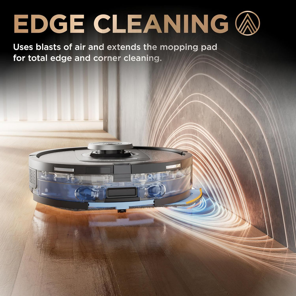 Shark PowerDetect NeverTouch Pro Robot Vacuum & Mop, Black,AV2800ZEBK | 5 PowerDetect Technologies, NeverStuck, NeverTouch Pro Base (Self-Empty 60-Day, Refill, Pad Wash/Dry), 360° LiDAR + 3D Sensor