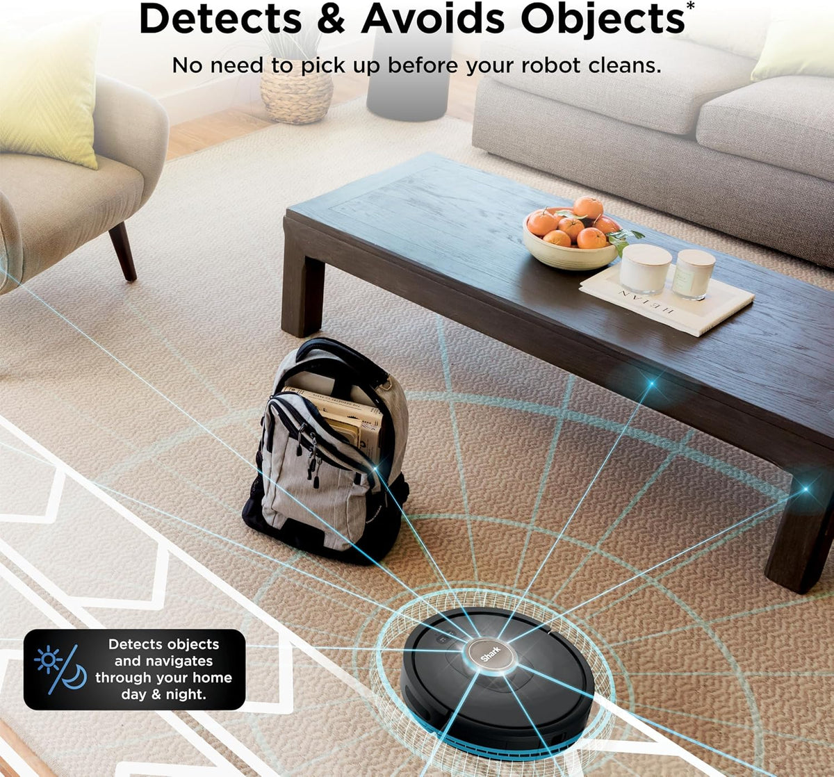 Shark AV2501AE AI Robot Vacuum with XL HEPA Self-Empty Base, Bagless, 60-Day Capacity, LIDAR Navigation, Perfect for Pet Hair, Compatible with Alexa, Wi-Fi Connected, Carpet & Hard Floor, Black