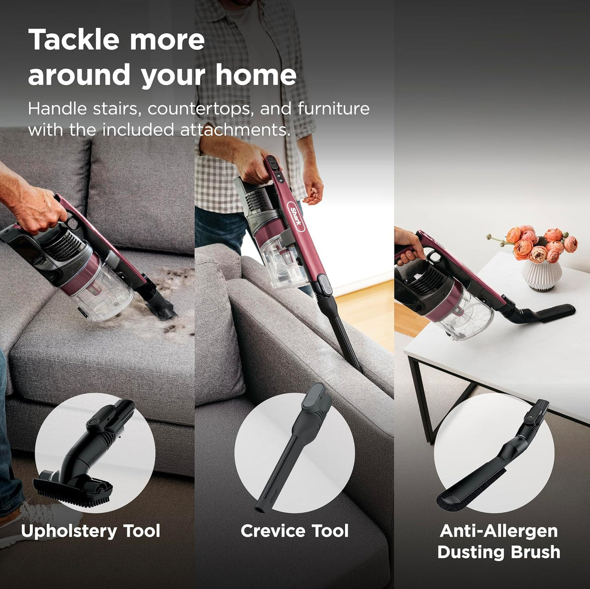 Shark Cordless Vacuum Cleaner, Red, IZ362H