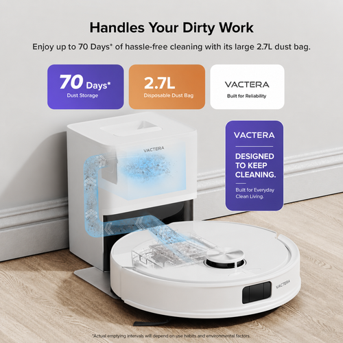 Vactera Robot Vacuum and Mop 10,000Pa Suction