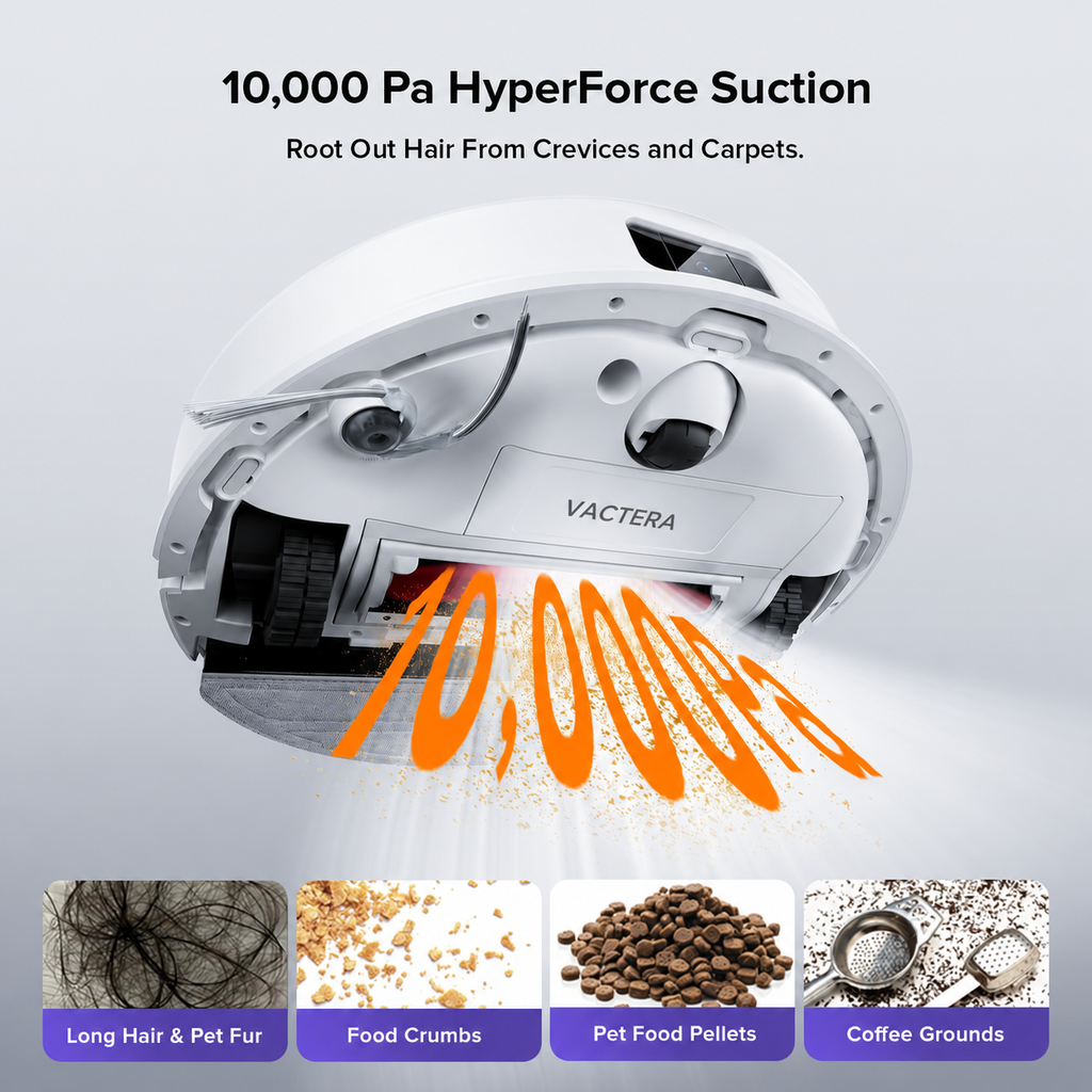 Vactera Robot Vacuum and Mop 10,000Pa Suction