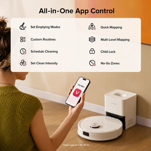 Vactera Smart Robot Vacuum Cleaner with LiDAR Navigation