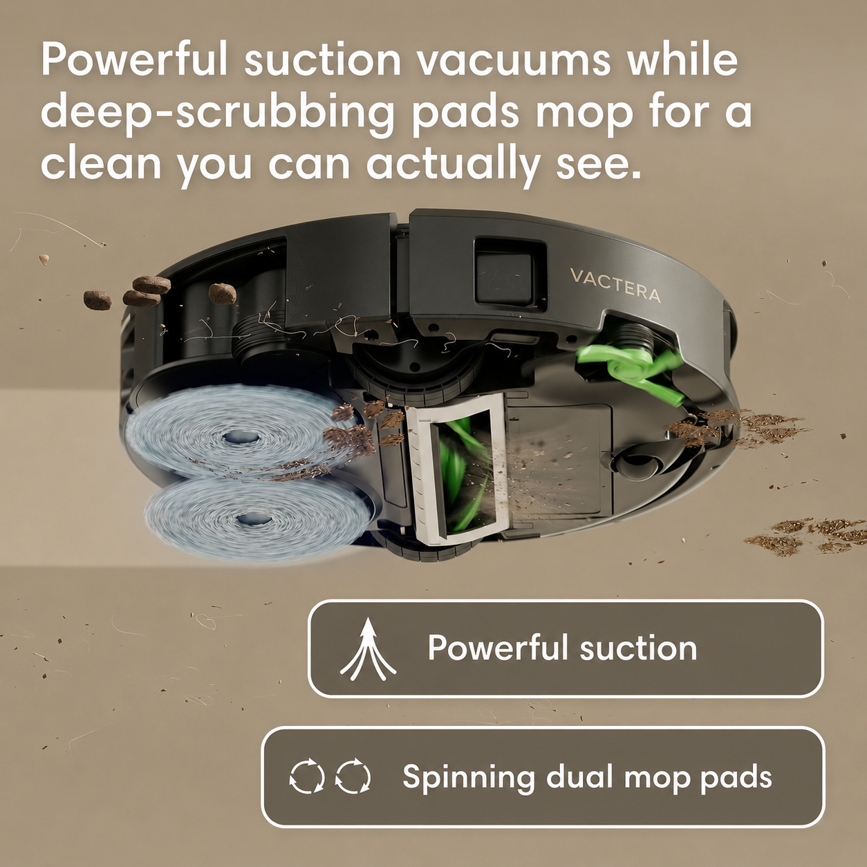 Vactera Robot Vacuum & Mop, 20,000Pa Suction