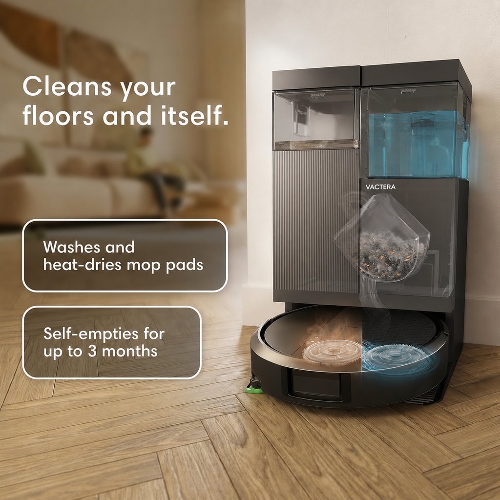 Vactera Robot Vacuum & Mop, 20,000Pa Suction
