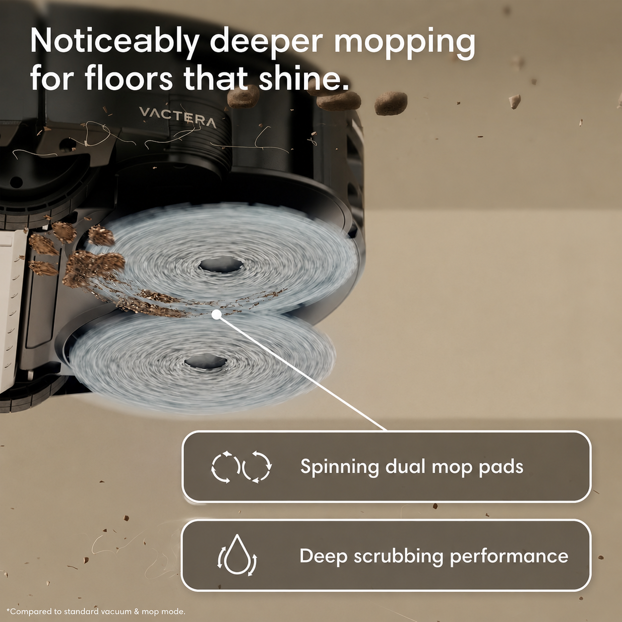 Vactera Robot Vacuum & Mop, 20,000Pa Suction