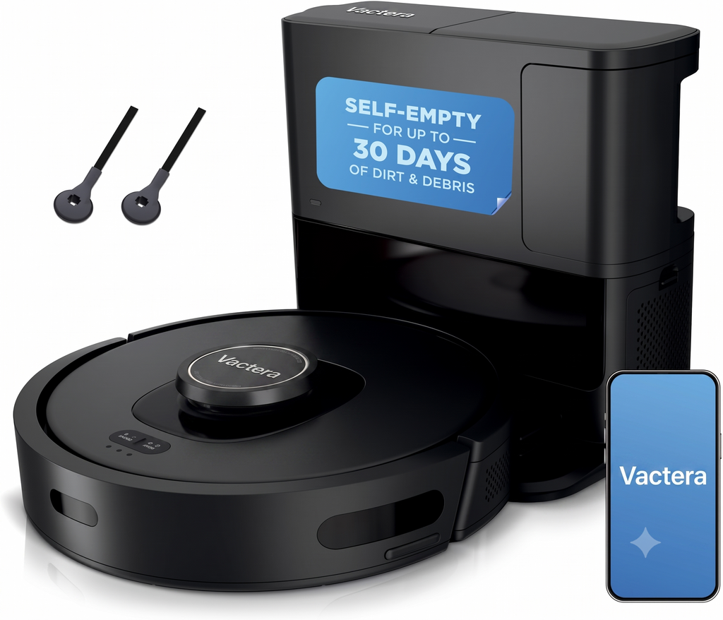 Vactera Robot Vacuum with XL HEPA Self-Empty Base